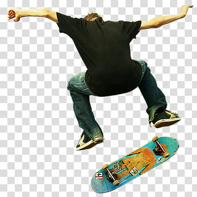 , man doing tricks on skateboard transparent background PNG clipart