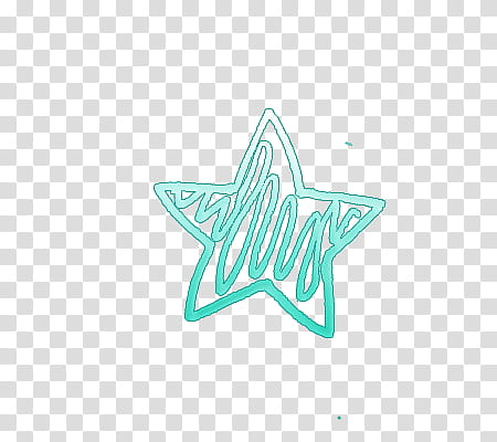 ESTRELLAS HECHAS POR MI, teal and white star drawing transparent background PNG clipart