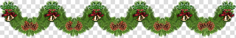 Christmas garlands, green and red Christmas decr transparent background PNG clipart