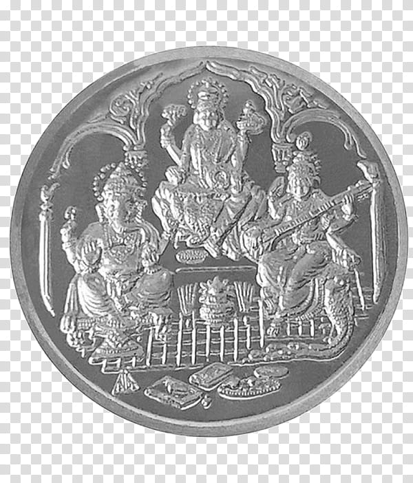 Cartoon Gold Medal, Coin, Silver, Silver Coin, Lakshmi, Gold Coin, Ganesha, Bullion Coin transparent background PNG clipart