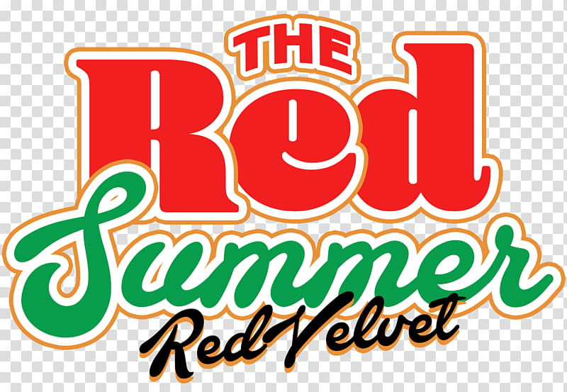 Red Velvet THE Red Summer logo, The Red Summer Red Velvet text overlay transparent background PNG clipart