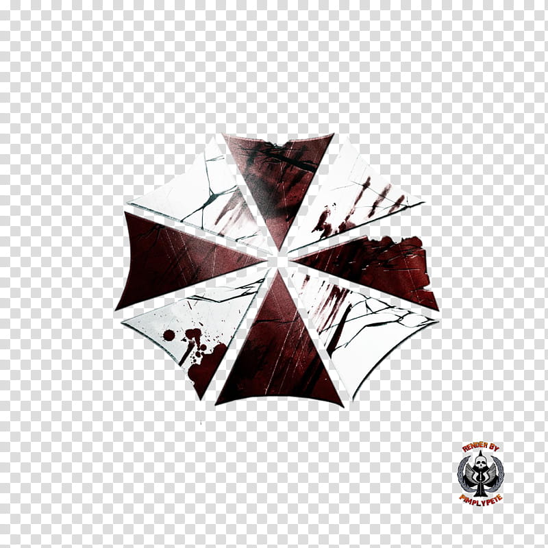 Umbrella Corporation Logo Red And White Octagonal Art Transparent Background Png Clipart Hiclipart - traditional r badge background transparent roblox