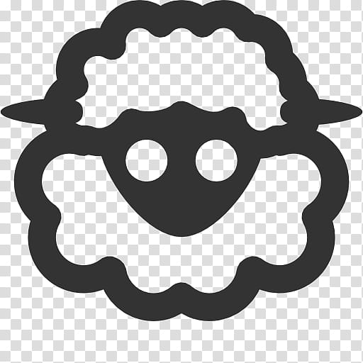 Cartoon Sheep, Sign, Symbol, Black, Black And White
, Smile, Circle transparent background PNG clipart