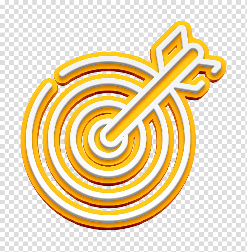 Goal icon Target icon Web Design icon, Yellow, Line, Symbol, Logo transparent background PNG clipart