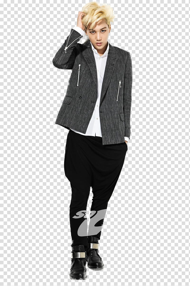 Render Kai So Cool Magazine, man in gray suit and black pants transparent background PNG clipart
