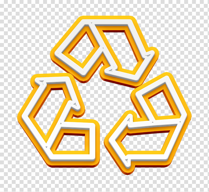 Recycle icon Green Energy icon Trash icon, Yellow, Logo, Symbol transparent background PNG clipart
