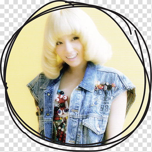Taeyeon IGAB Circle Lines Folder Icon , Taeyeon , yellow-haired woman posing for transparent background PNG clipart