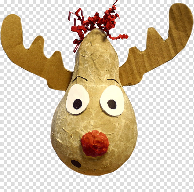 Christmas, brown deer head decoration transparent background PNG clipart