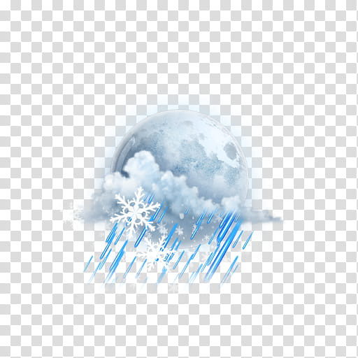 The REALLY BIG Weather Icon Collection, partly-cloudy-rain-snow-mix-night transparent background PNG clipart