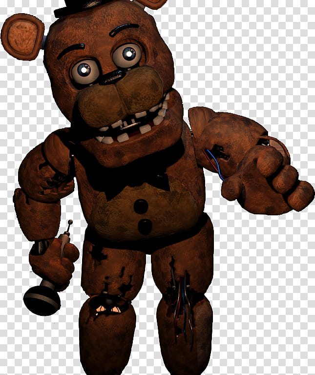 Withered Freddy With Original Nose And Belly Color transparent background PNG clipart