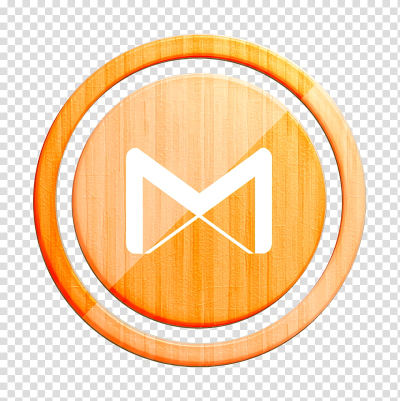 gmail icon, Orange, Logo, Symbol, Circle transparent background PNG clipart