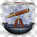 Sphere   , telescope in glass case illustration transparent background PNG clipart
