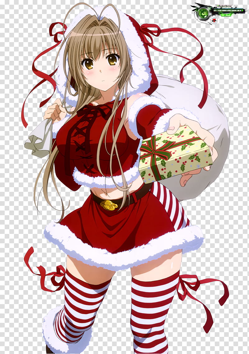 Amagi Brilliant Park Sento Isuzu X mas Present, female anime character transparent background PNG clipart