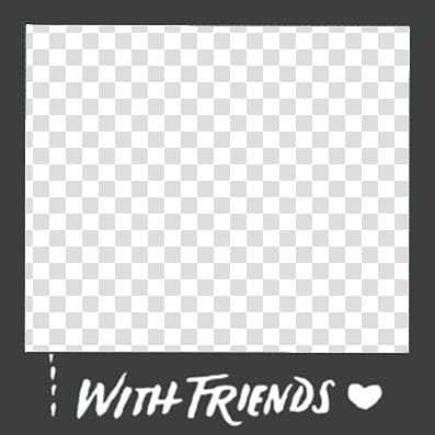 Polaroids , black and white with friends text frame transparent background PNG clipart