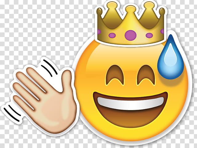 emoji with waving hand illustration transparent background PNG clipart