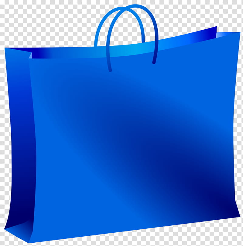 Shopping Bag, Handbag, Paper Bag, Kraft Paper, Retail, Gift, Blue, Cobalt Blue transparent background PNG clipart