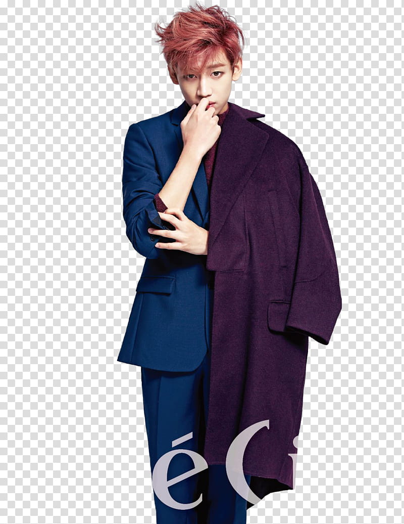 man wearing blue suit and purple coat hanging on his shoulder transparent background PNG clipart