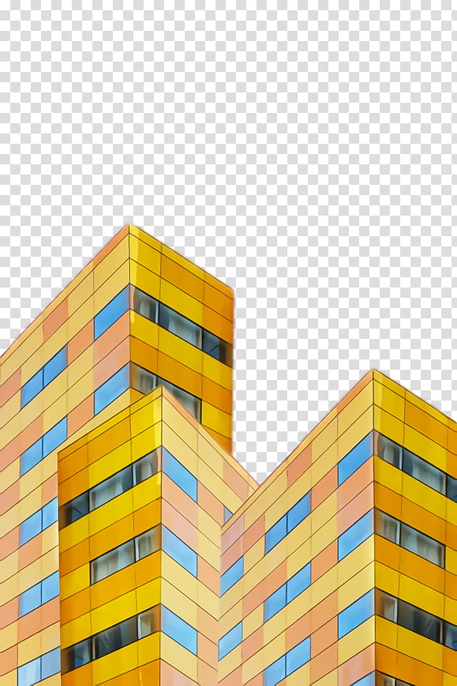 Orange, Architecture, Yellow, Tower Block, Building, Urban Area, Condominium, Facade transparent background PNG clipart