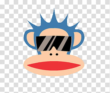 PAUL FRANK , monkey wearing sunglasses illustration transparent background PNG clipart