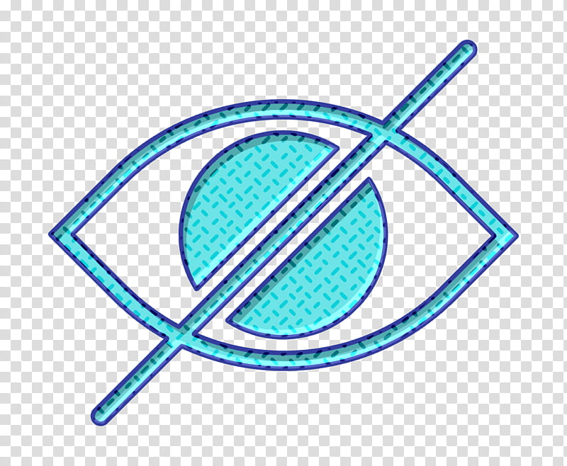 Hide icon Essential Compilation icon Eye icon, Turquoise, Aqua, Line, Azure, Symbol, Logo, Circle transparent background PNG clipart