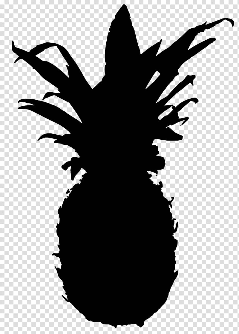 Silhouette Tree, Leaf, Character, Plants, Black M, Pineapple, Ananas, Fruit transparent background PNG clipart