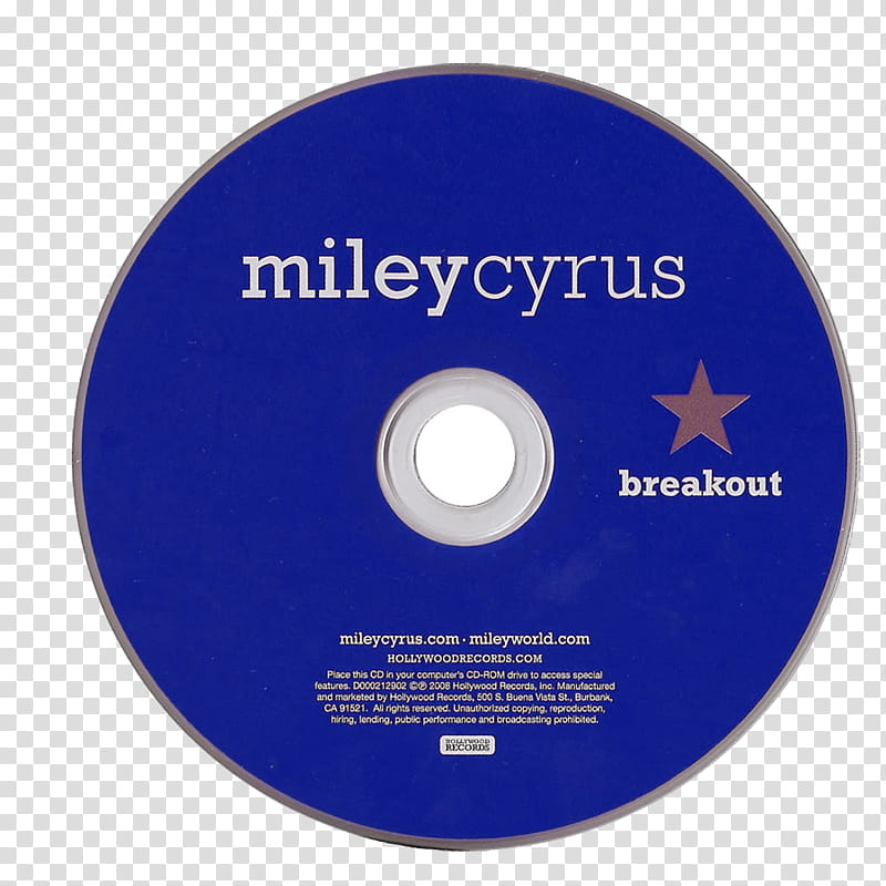 CDS, Miley Cyrus Breakout disc transparent background PNG clipart