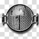Steampunk Greyscale Facebook Icon, x transparent background PNG clipart
