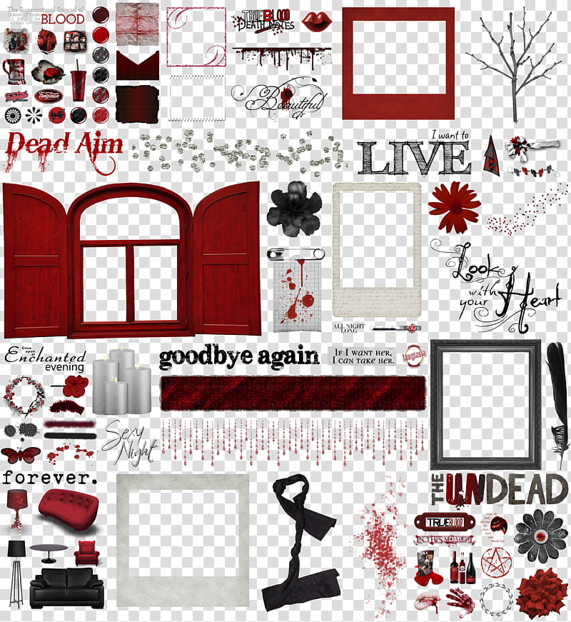 True Blood Vampire Word Art Clear Cut , assorted-color doors transparent background PNG clipart