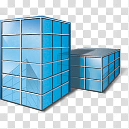 Vista RTM WOW Icon , Public Network, two blue glass storage boxes transparent background PNG clipart