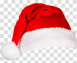 Christmas II, red and white Santa hat transparent background PNG clipart