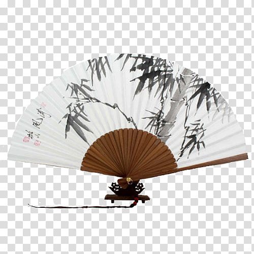 , black, white, and brown floral handfan transparent background PNG clipart