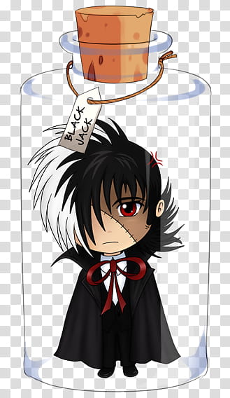 Bottled Black Jack Chibi transparent background PNG clipart