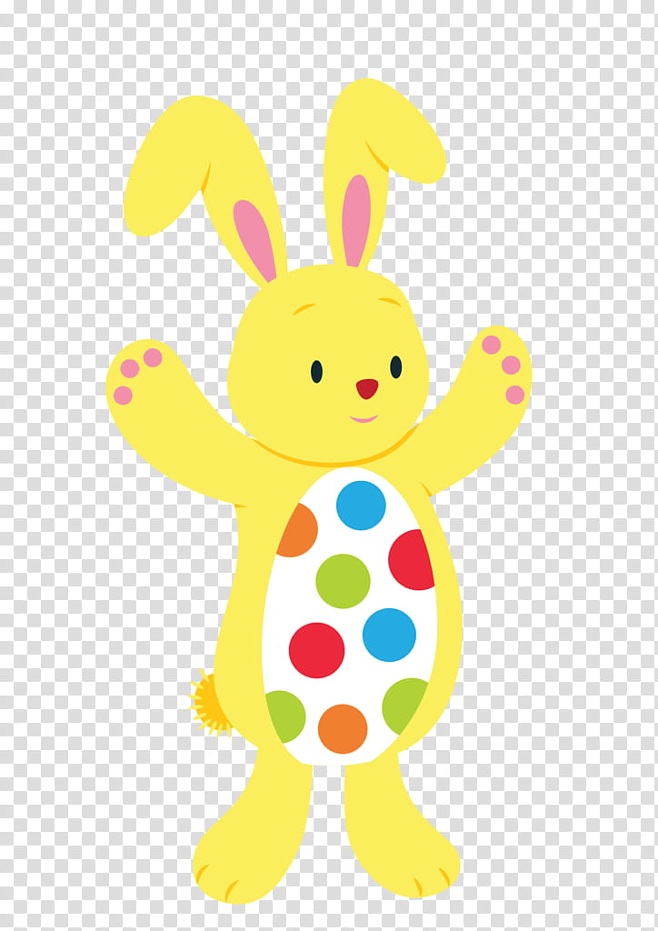 Baby toys, Yellow, Cartoon, Animal Figure, Easter Bunny, Rabbits And Hares, Happy transparent background PNG clipart