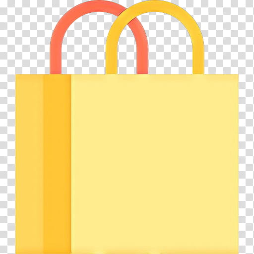 Shopping bag, Cartoon, Yellow, Paper Bag transparent background PNG clipart