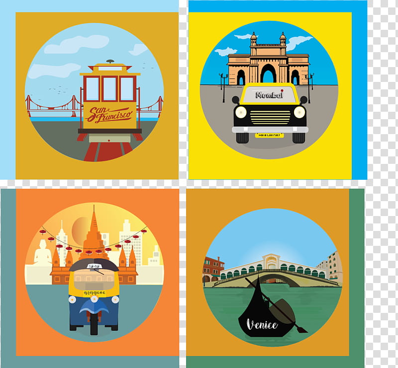 City, Mumbai, San Francisco, Cartoon, Venice, Bangkok, Magazine, Globetrotter transparent background PNG clipart