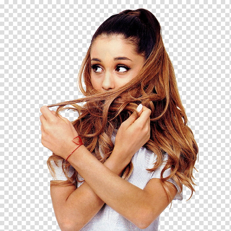 Recursos Liossi, Ariana Grande holding hair while crossing hands transparent background PNG clipart