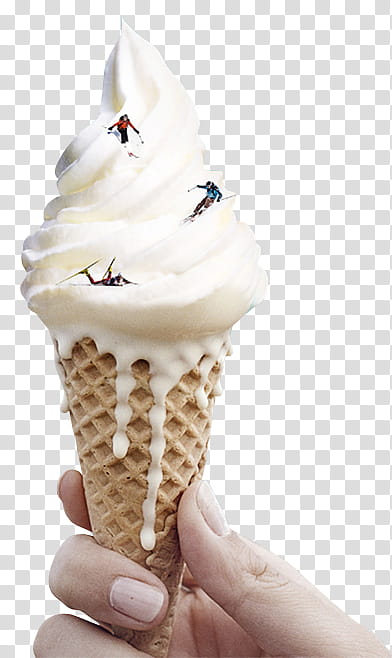 Quirky, person holding icecream transparent background PNG clipart
