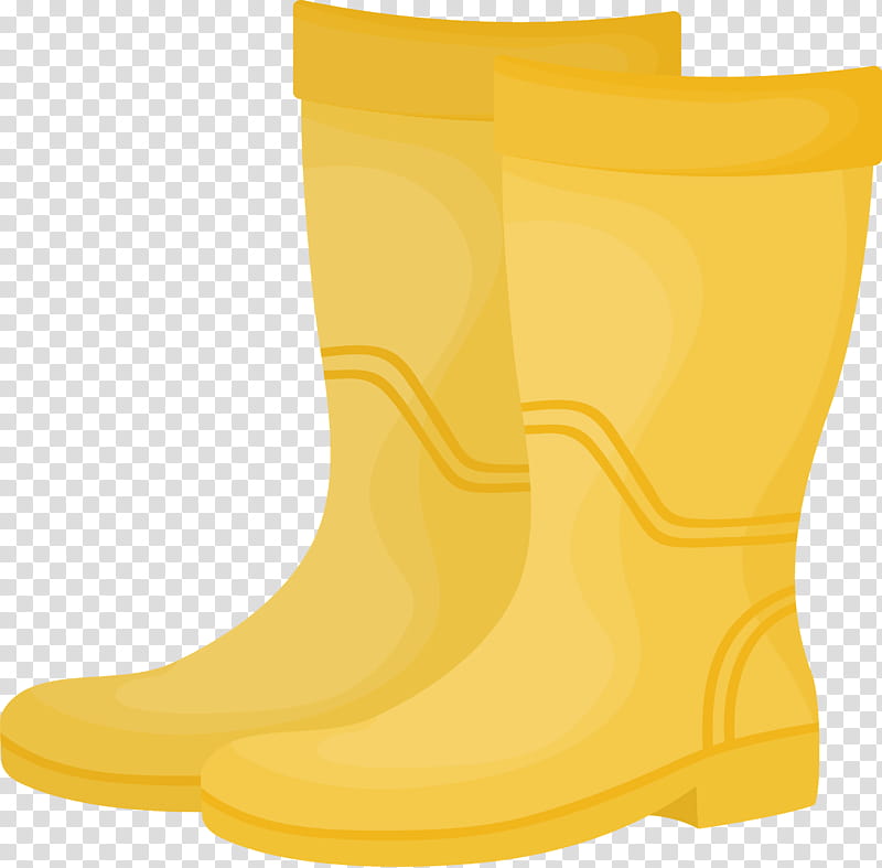 footwear yellow boot rain boot shoe transparent background PNG clipart