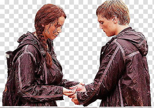 The Hunger Games, Hunger Games Gale and Katniss transparent background PNG clipart
