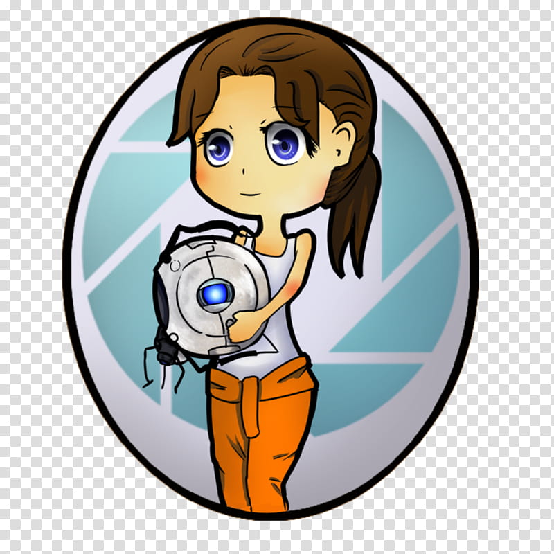 Wheatley and Chell, female character transparent background PNG clipart