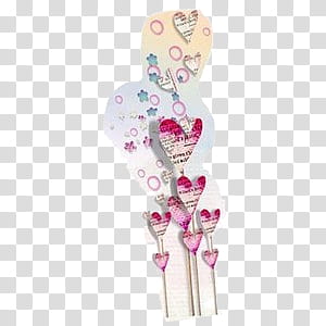 various IV, pink hearts decorations transparent background PNG clipart