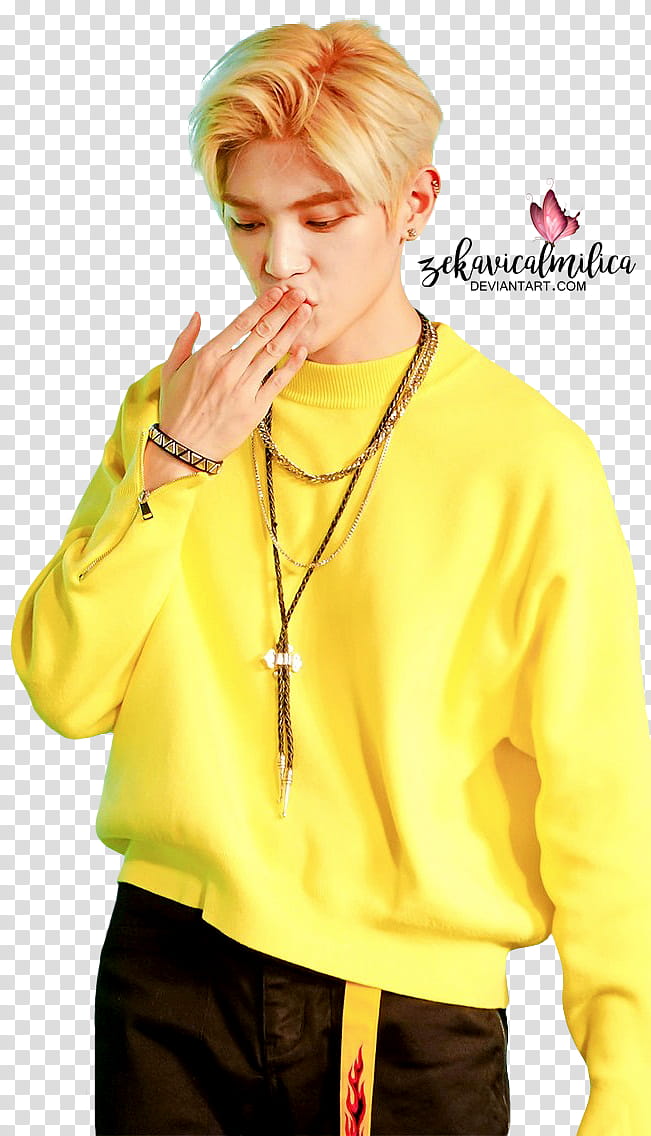 NCT Taeyong est PLAY, man touching his lips transparent background PNG clipart