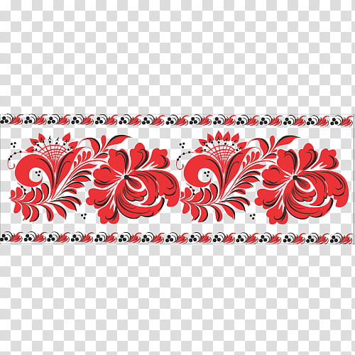 Flower Ornament, Ukraine, Khokhloma, Folk Art, Drawing, Red, Petal, Rectangle transparent background PNG clipart