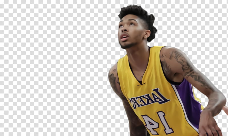 Basketball, Brandon Ingram, Team Sport, Tshirt, Outerwear, Sports, Shoe, Yellow transparent background PNG clipart