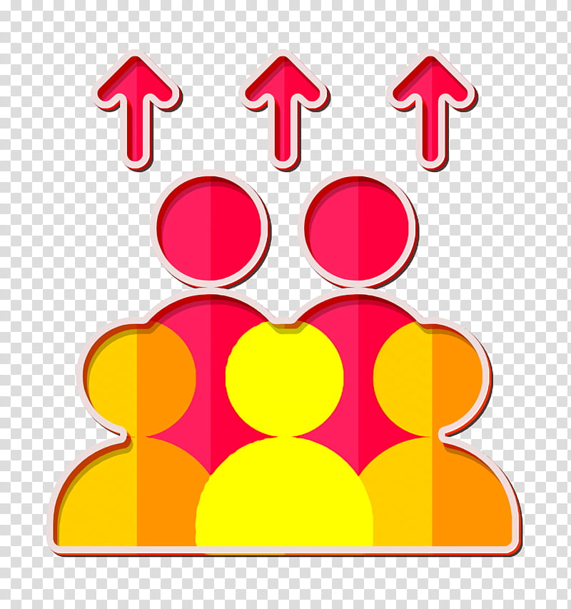 Несколько 3. User growth icon.