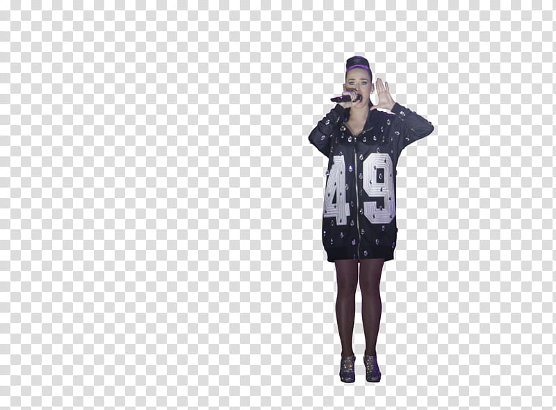 KATY PERRY SUPER BOWL HALF TIME , singing woman in gray and white -printed zip-up jacket transparent background PNG clipart