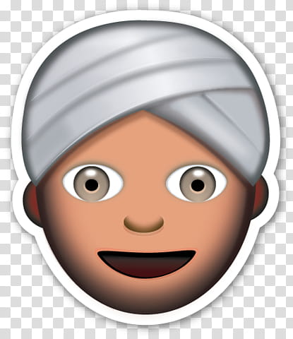 EMOJI STICKER , man wearing turban icon transparent background PNG clipart