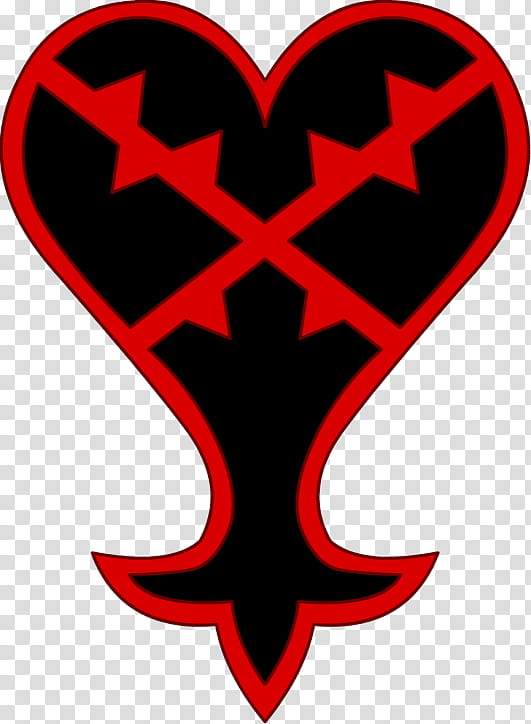 Heartless Emblem, black and red heart illustration transparent background PNG clipart