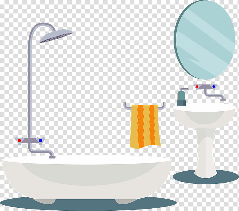 Toilet, Bathroom, Towel, Baths, Cartoon, Mirror, Bathing, Shower transparent background PNG clipart