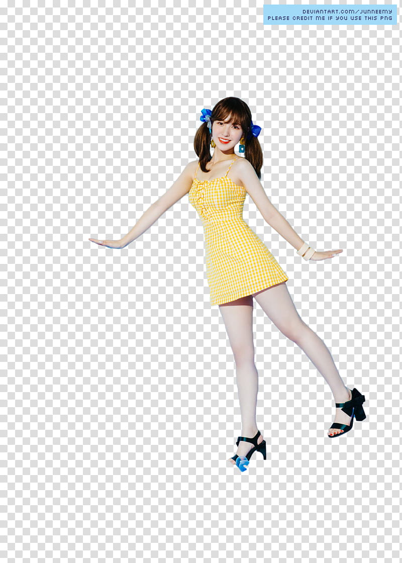 UPDATE RED VELVET SUMMER MAGIC  , woman in yellow dress illustration transparent background PNG clipart